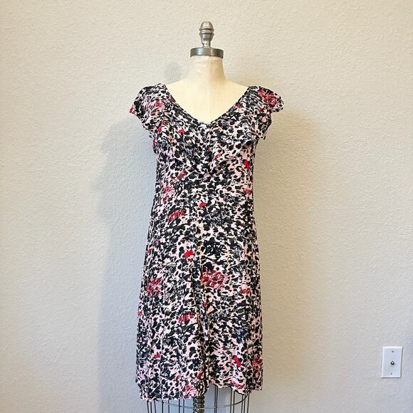 ZADIG & VOLTAIRE Reens Leo Mini Dress Multi Leopard Ruffled Whimsigoth - Picture 1 of 13